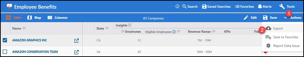 Exporting Company and Contact Data Made Easy - miEdge