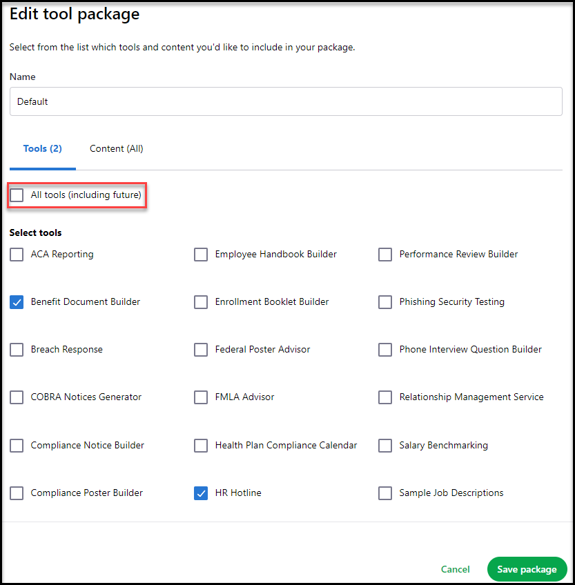 How do I create or activate tool packages? - Client Cloud