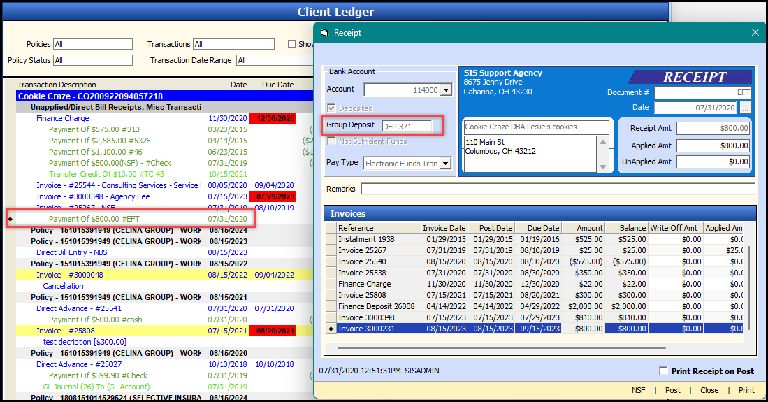 Editing or Deleting a receipt that has been deposited - Partner Platform