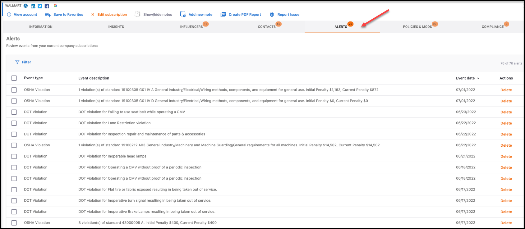 Can I get notification on DOT or OSHA events? - miEdge Commercial Lines