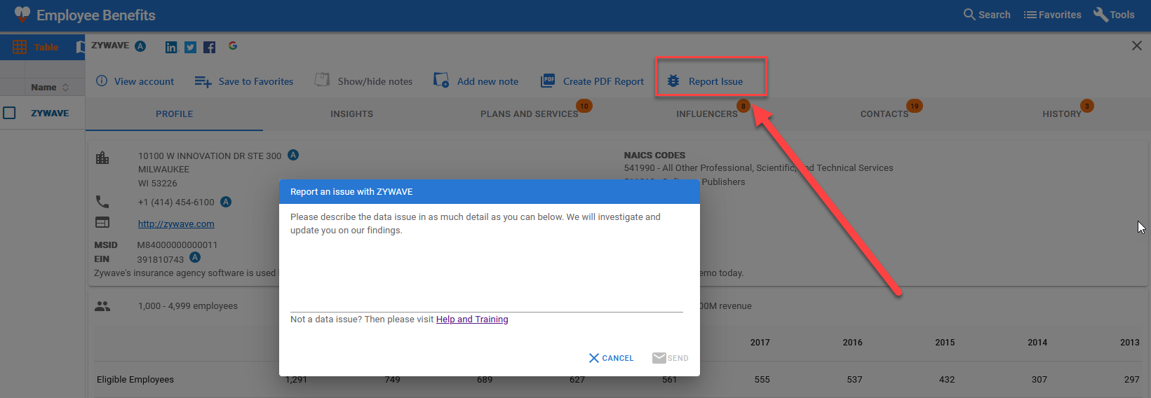 How do I report a data issue? - miEdge