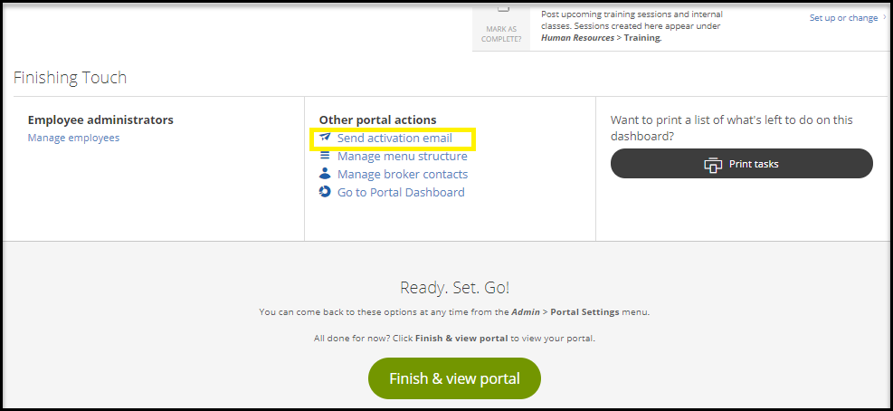 How do I send or resend an activation email to employees? - HRconnection